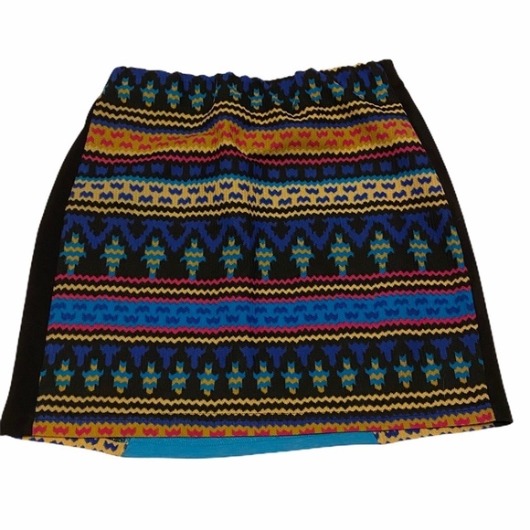 Renee London abstract tribal print skirt size M/L - Picture 1 of 9